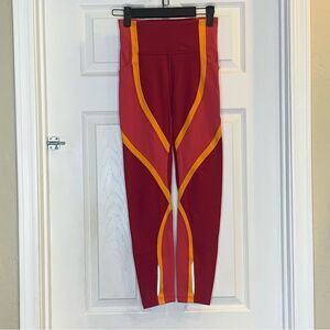 lululemon Wild Twist 7/8 Tight Size 2 Ruby Red, Fuchsia Pink & Vivid Amber